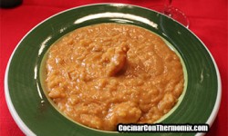 Arroz meloso con gambones Arroz meloso con gambones